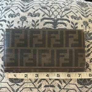 Fendi Zucca Brown and Black Wallet